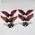 4 Pairs Beautiful Rhodonite Pegasus Wing Carving With Stand