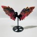 4 Pairs Beautiful Rhodonite Pegasus Wing Carving With Stand