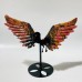 4 Pairs Beautiful Rhodonite Pegasus Wing Carving With Stand