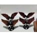 4 Pairs Beautiful Rhodonite Pegasus Wing Carving With Stand