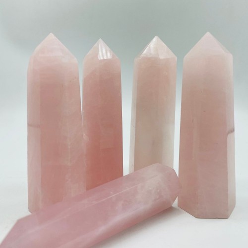 Brazil Rose Quartz Point Tower Wholesale