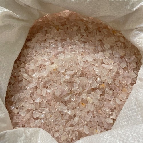 Light Pink Rose Quartz Stone Crystal Chips Gravel Wholesale