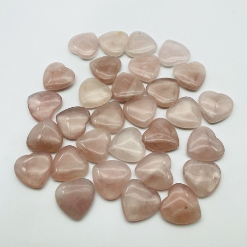 Rose Quartz Heart 1*0.23*0.95in(2.5*0.6*2.4cm) Wholesale