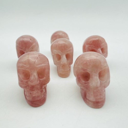 Rose Quartz Alien Skull Wholesale