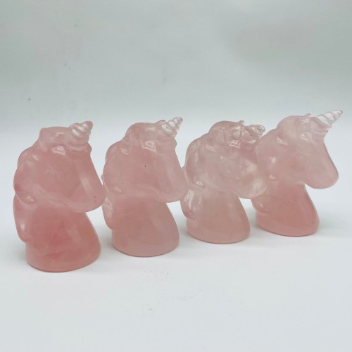 Rose Quartz Unicorn Carving Wholesale