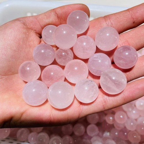 468 Pieces Mini Madagascar Pink Rose Quartz Spheres