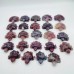 24 Pieces High Quality Purple Rose Quartz Turtle Carving