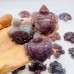 24 Pieces High Quality Purple Rose Quartz Turtle Carving