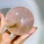 2.8in(7.1cm) Six Star Line Rose Quartz Fire Quartz Sphere