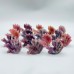 16 Pieces Purple Rose Quartz Nine-Tailed Fox Carving