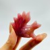 16 Pieces Purple Rose Quartz Nine-Tailed Fox Carving