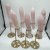 7 Pieces Rose Quartz Point Magic Scepter Wand with Holder Stand