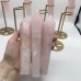 7 Pieces Rose Quartz Point Magic Scepter Wand with Holder Stand