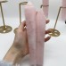 7 Pieces Rose Quartz Point Magic Scepter Wand with Holder Stand