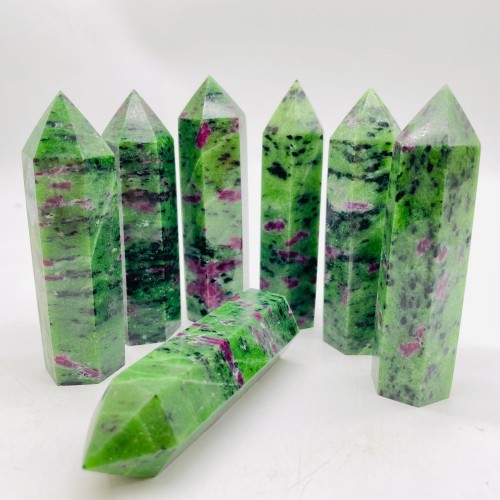 Grade-A Ruby Zoisite Point Tower Natural Crystal Wholesale