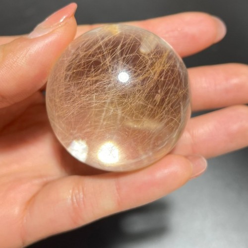 Beautiful Rutile Mixed Garden Quartz Sphere