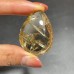 Titanium Gold Rutile Quartz Teardrop Pendant