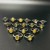 16 Pieces Gold Rutile Quartz Different Styles Sterling Silver Ring