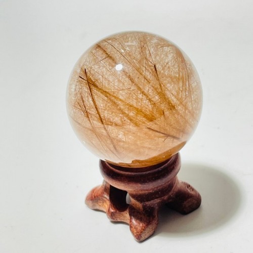 1.4in (3.6cm) Rare Gold Rutile Crystal Sphere