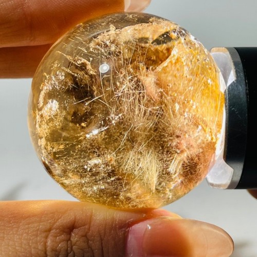 1.8in (4.8cm) Rare Gold Rutile Crystal Sphere