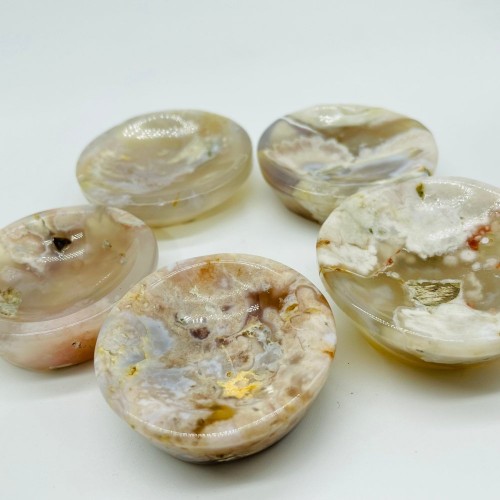 Sakura Flower Agate Shallow Bowl Wholesale