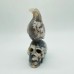 Sakura Flower Agate Bird Skull Carving