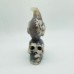 Sakura Flower Agate Bird Skull Carving