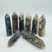 Black Sakura Flower Agate Tower Point Crystal Wholesale