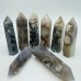 Black Sakura Flower Agate Tower Point Crystal Wholesale