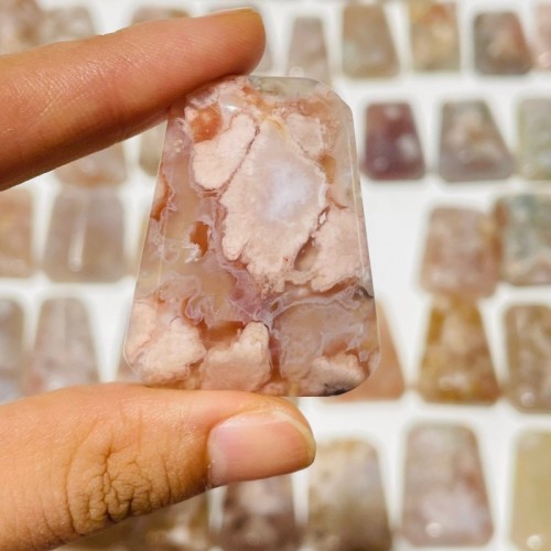 86 Pieces High Quality Sakura Flower Agate Cuboid Box Shape