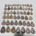 53 Pieces High Quality Sakura Flower Agate Teardrop Pendant DIY