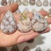 53 Pieces High Quality Sakura Flower Agate Teardrop Pendant DIY