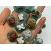 Frog On Leaf Mini Carving Wholesale Sakura Agate Red Jasper Howlite