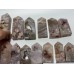 13 Pieces Geode Sakura Flower Agate Tower Points