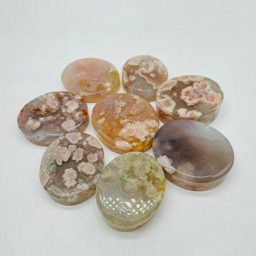 Sakura Flower Agate Oval Plate Wholesale