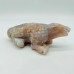 Sakura Flower Agate Crocodile Carving