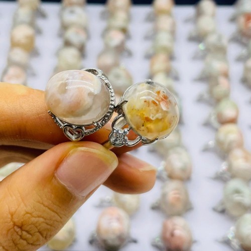 78 Pieces Sakura Flower Agate Different Styles Ring