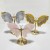 3 Pairs Butterfly Wing Carving With Stand Rose Quartz And Agate