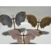 3 Pairs Butterfly Wing Carving With Stand Rose Quartz And Agate