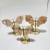 3 Pairs Geode Sakura Flower Agate Butterfly Wing Carving With Stand