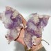 2 Pairs Amethyst Mixed Sakura Flower Agate Butterfly Wing Carving With Stand