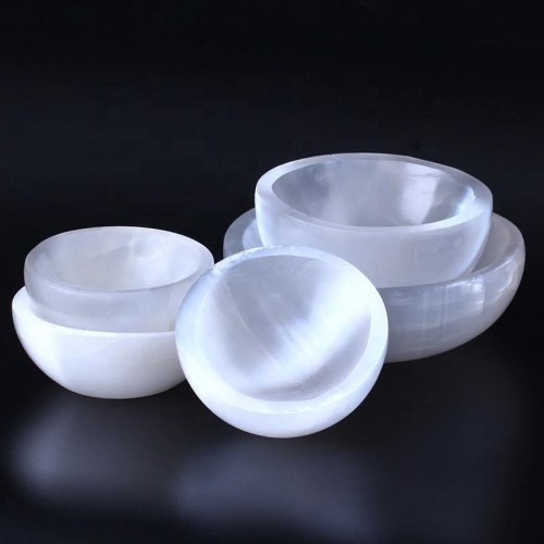 Selenite Bowl Round Shape Carving Wholesale