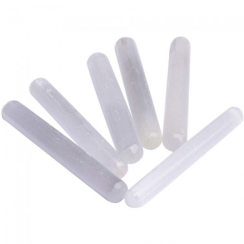 Selenite Massage Wands Round 6 Inches