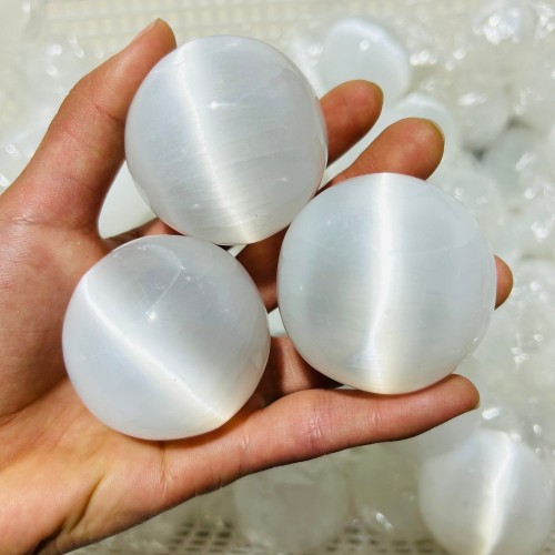 2 Inch Polished Selenite Spheres Ball Wholesale