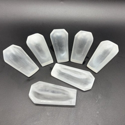 High Quality Selenite Coffin Shallow Bowl Carving Wholesale