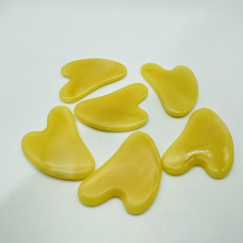 Yellow Smelting Stone Quartz Gua sha Board for SPA Wholesale