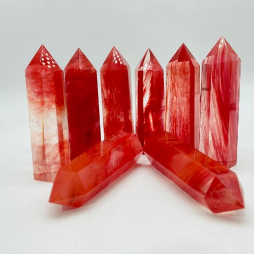 Red Smelting Stone Quartz Tower Point Wholesale