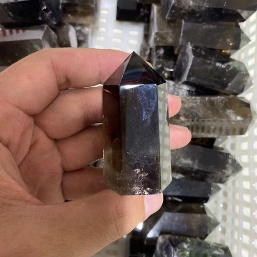 Dark Color Smoky Quartz Points Wholesale