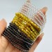 3 Types Mini Beads 4mm Bracelet Wholesale Clear Quartz Gold Tiger Eye Smoky Quartz