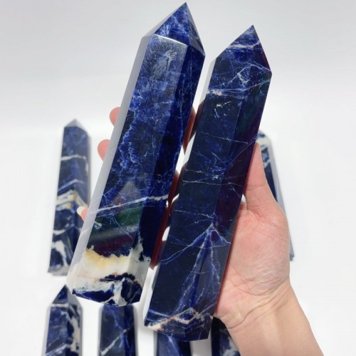 10 Pieces High Quality Sodalite Tower Points